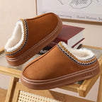 Fluffy Platform Slippers for Women – Warm Plush Winter Home Slippers