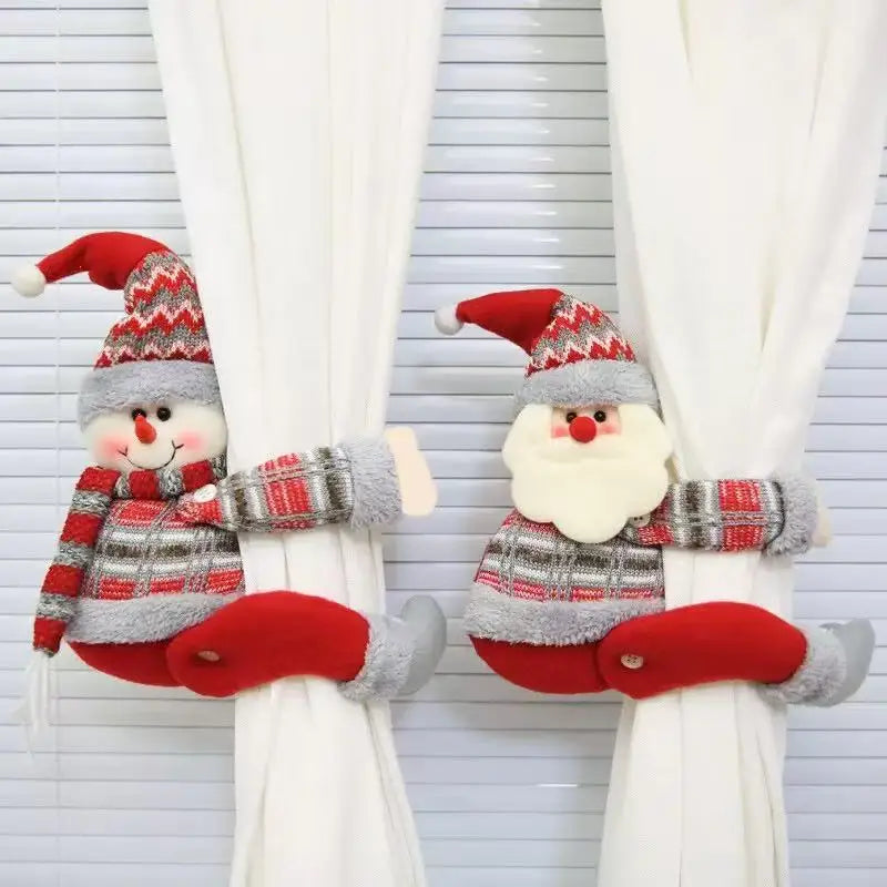 SAdorable Santa Claus Christmas Décor – Curtain Holders, Chandelier Pendants & Festive Gift for Home