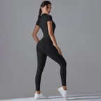 - Premium Zip-Front Sculpting Active Jumpsuit for Women