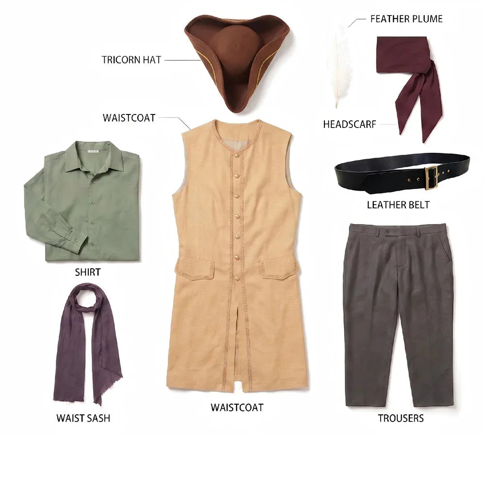 Pirate Clark Costume – Backrooms Movie Cosplay Outfit
