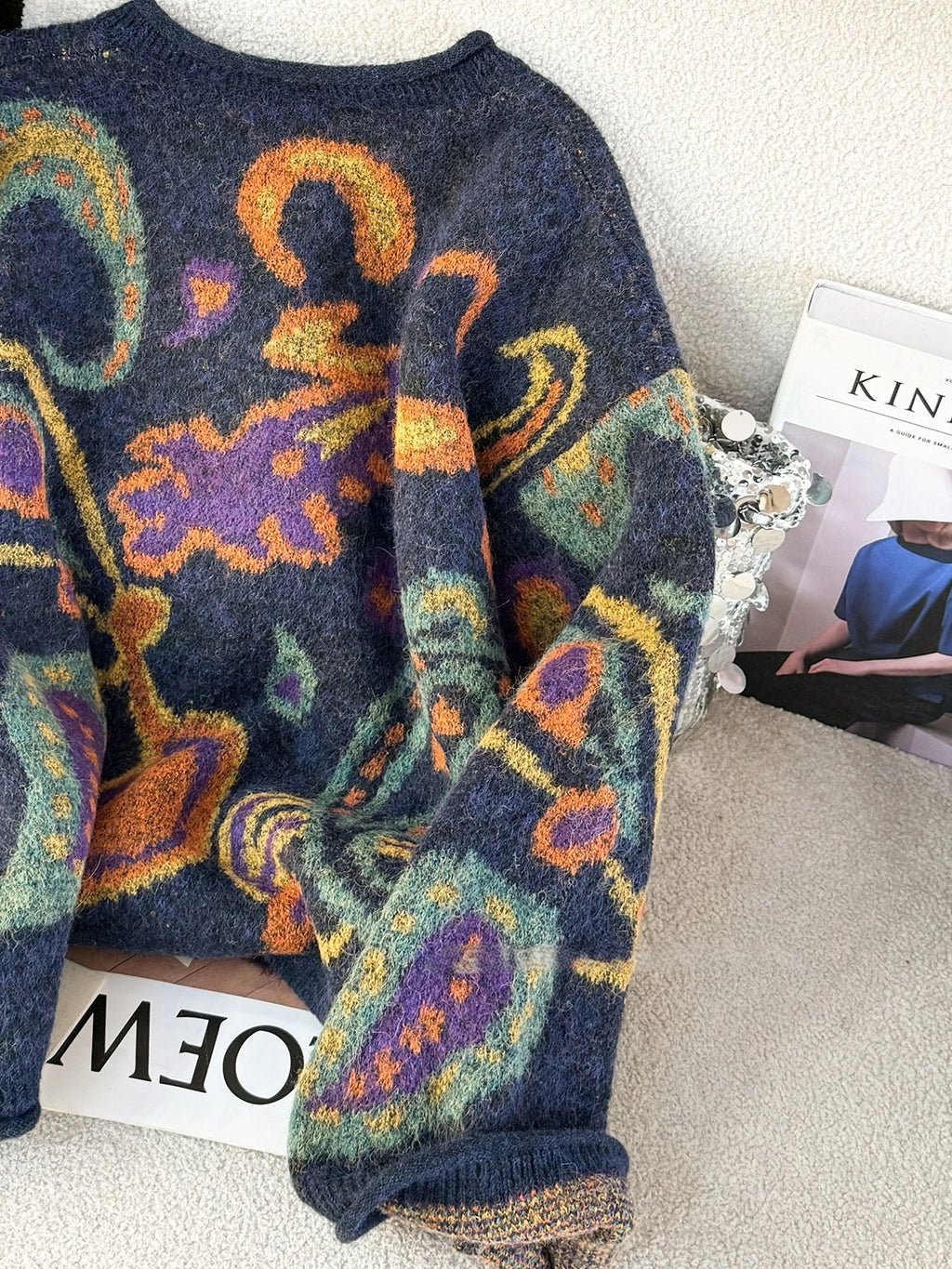 Autumn Retro Knit Cardigan – Fashion Women’s Vintage Sweater with Embroidery