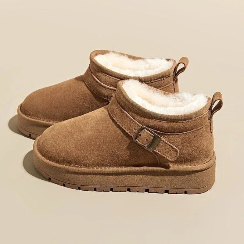 Women’s Fur-Lined Snow Boots – Warm, Chic Winter Footwear with Non-Slip Sole