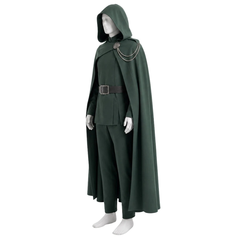 Doctor Doom Inspired Adult Cosplay Costume – Hooded Superhero Outfit