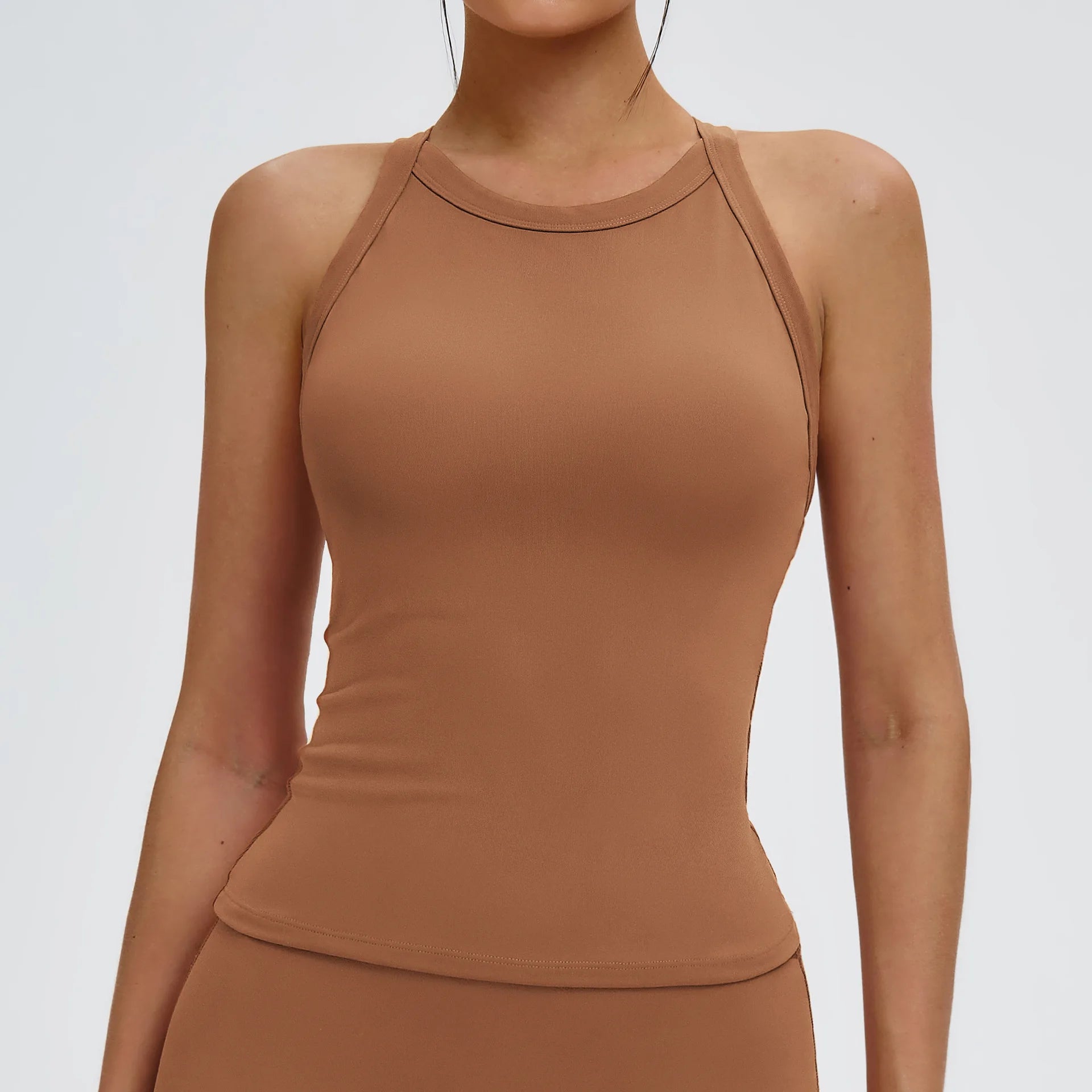 - Premium High-Neck Sculpting Sports Bra Tank