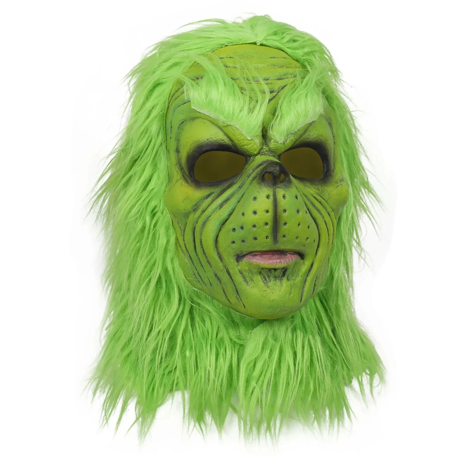 Grinch Masker 2025 Nieuwe Kerst Groenharige Monster Handschoenen Cos Kerstman Hoed De Grinch