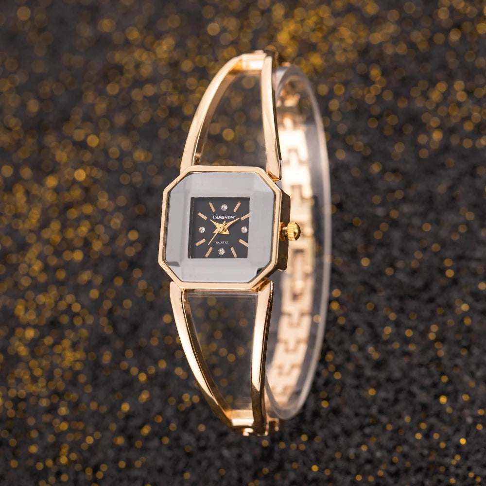 Luxury Top Brand Gold Watches Women Elegant Small Square Dial Ladies Quartz Watch Simple Fashion Female Clock zegarek damski