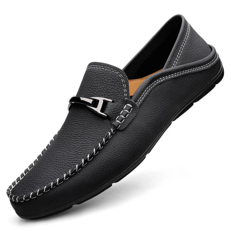- Savoni Leather Loafers