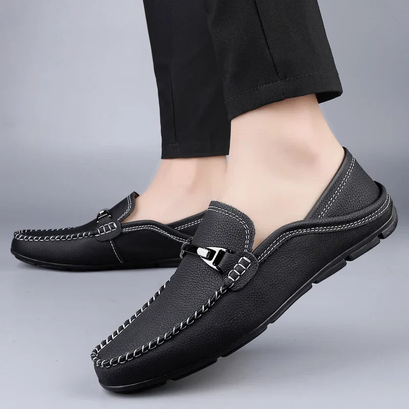 - Savoni Leather Loafers