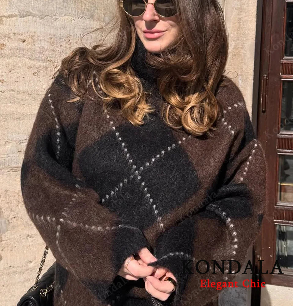 Berk Rhombic Knit Pullover Sweater