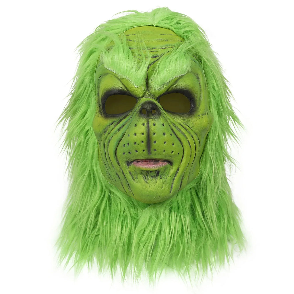 Grinch Masker 2025 Nieuwe Kerst Groenharige Monster Handschoenen Cos Kerstman Hoed De Grinch