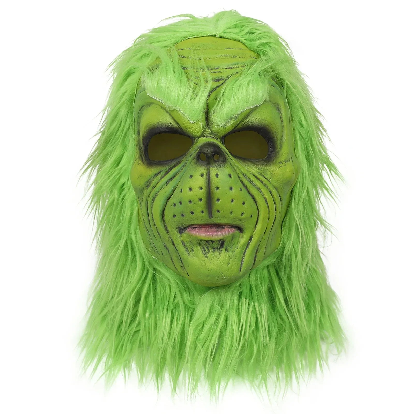 Grinch Masker 2025 Nieuwe Kerst Groenharige Monster Handschoenen Cos Kerstman Hoed De Grinch