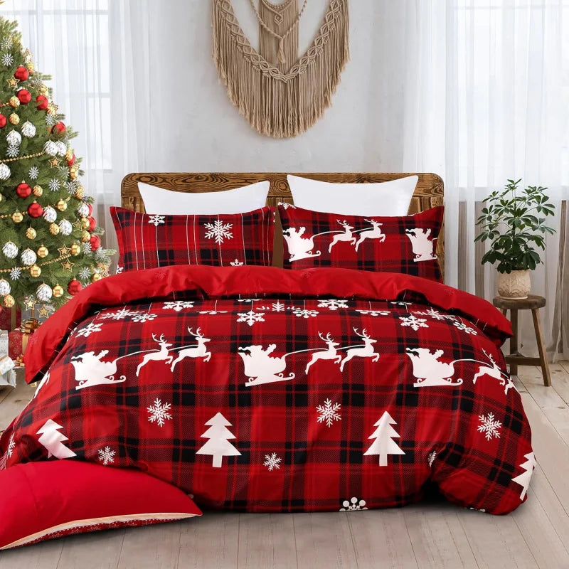 Cozy Christmas Bed Sheets – Festive Holiday Bedding Set for a Warm and Merry Sleep