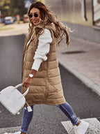 Longline Quilted Padded Vest