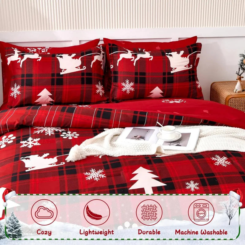 Cozy Christmas Bed Sheets – Festive Holiday Bedding Set for a Warm and Merry Sleep