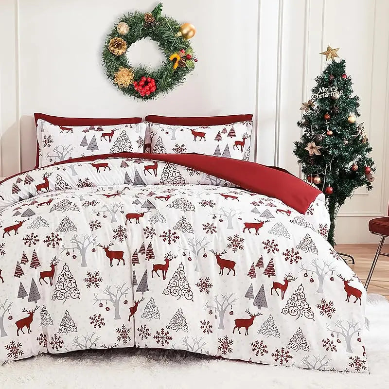 Cozy Christmas Bed Sheets – Festive Holiday Bedding Set for a Warm and Merry Sleep