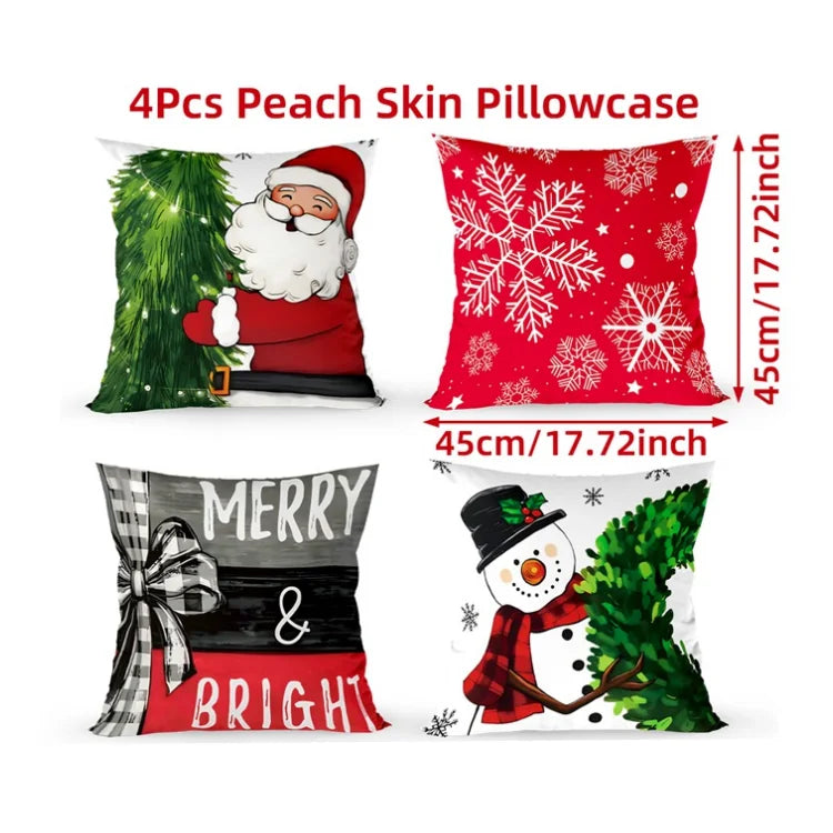 Merry Christmas Cushion Cover Home Decorations