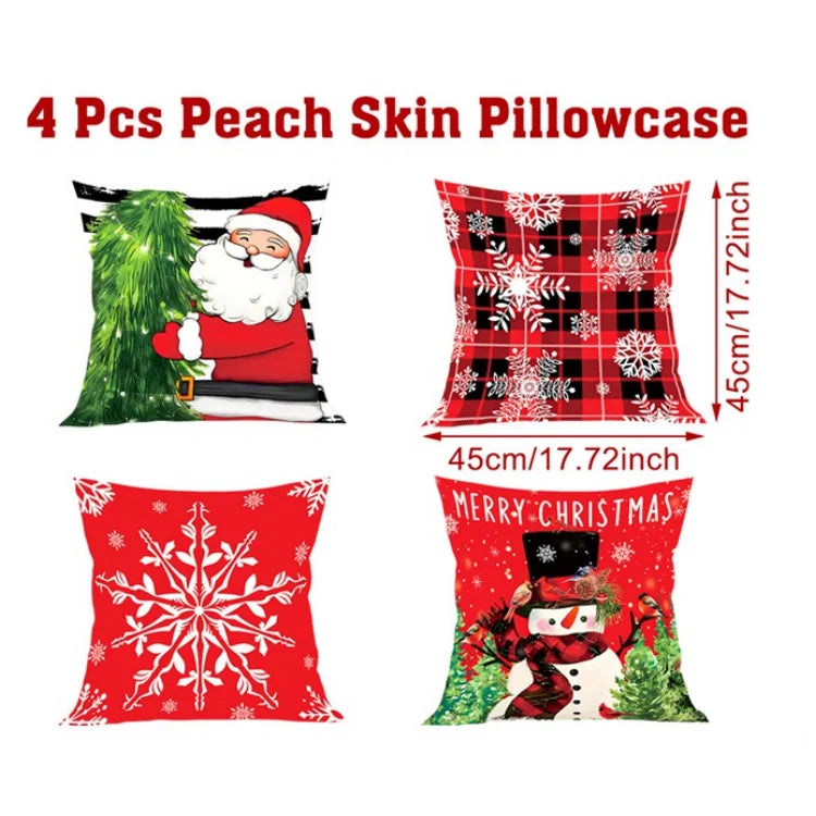 Merry Christmas Cushion Cover Home Decorations