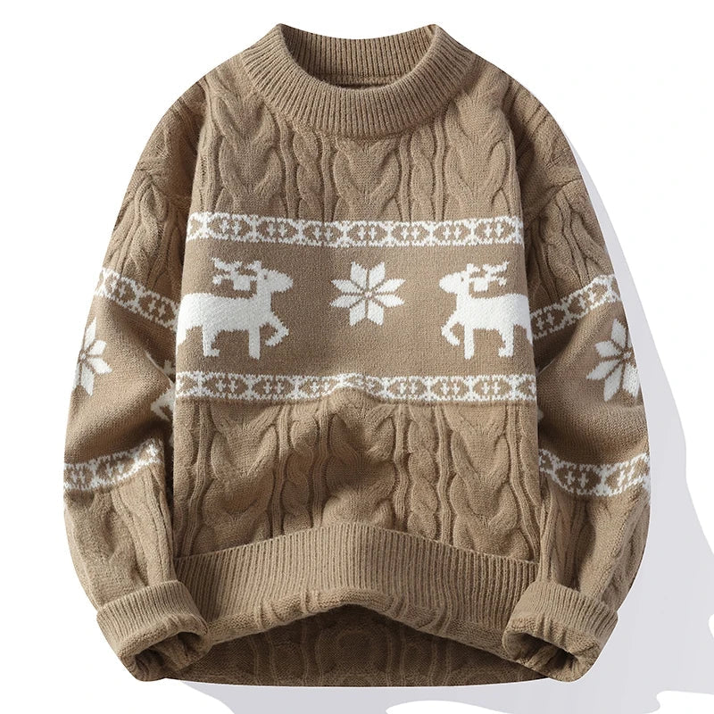 - Cozy Reindeer Knit Sweater