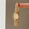 ✨ Luxury Retro Women’s Watch – Elegant Gold & Silver Chain Timepiece