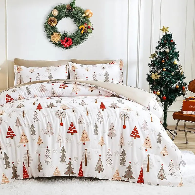 Cozy Christmas Bed Sheets – Festive Holiday Bedding Set for a Warm and Merry Sleep
