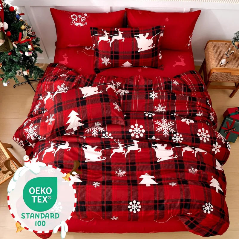 Cozy Christmas Bed Sheets – Festive Holiday Bedding Set for a Warm and Merry Sleep