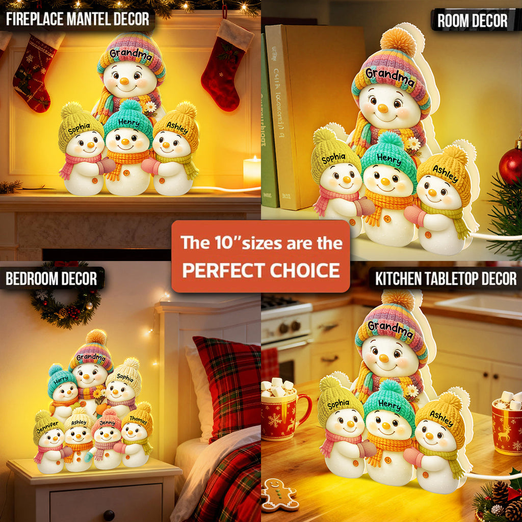 Personalized Snowman Light Box for Grandparents – A Magical Christmas Keepsake