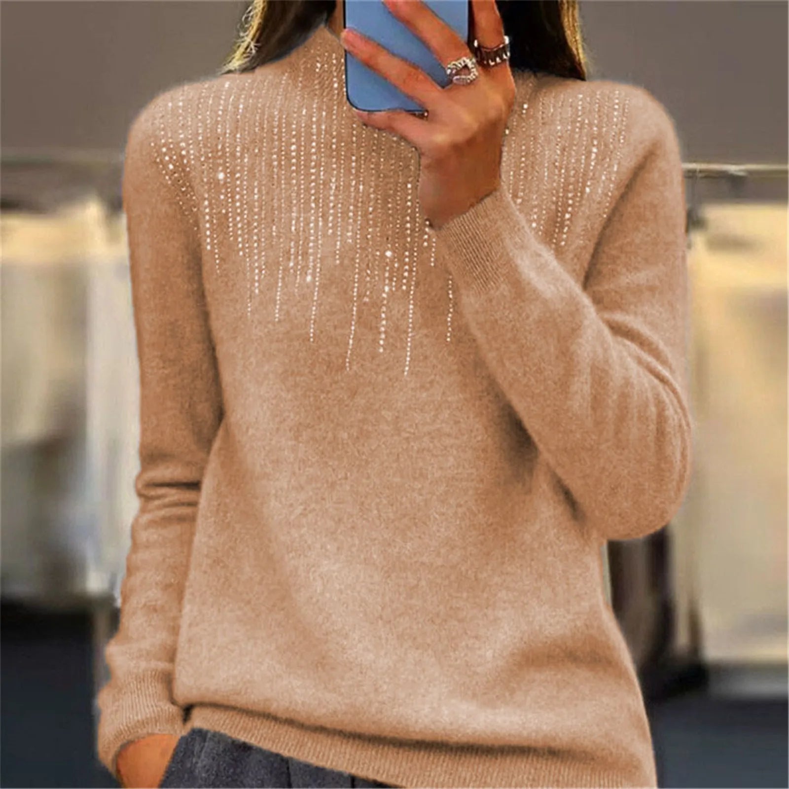 - Verelle Shimmer Turtleneck Sweater