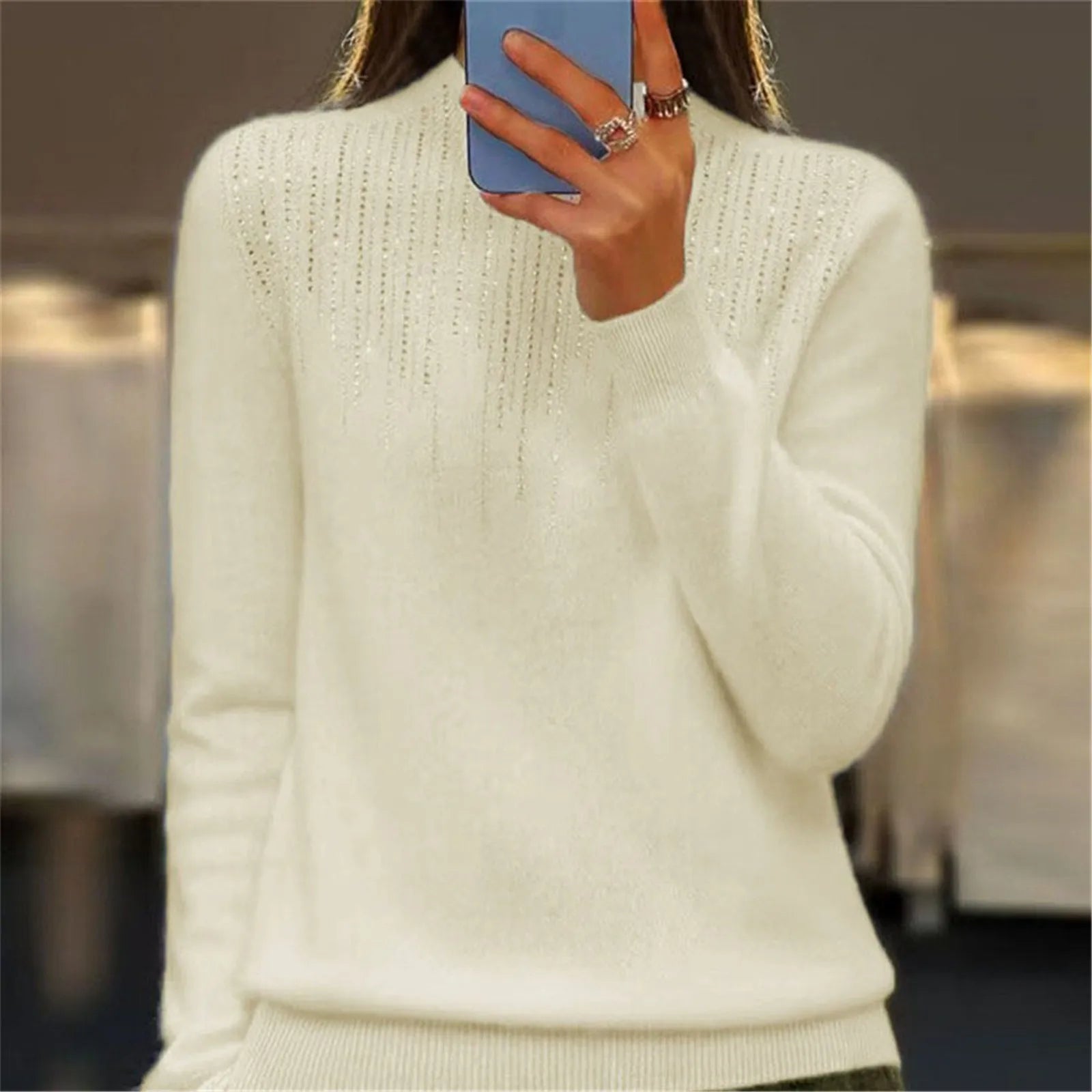 - Verelle Shimmer Turtleneck Sweater