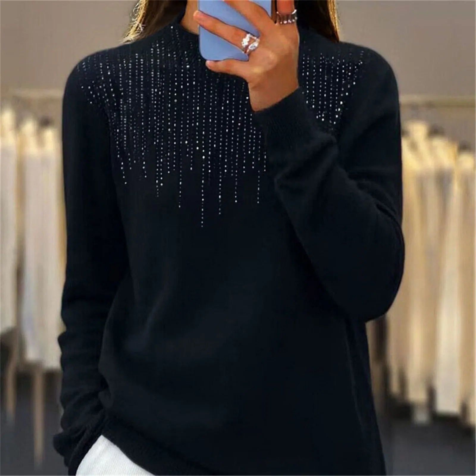 - Verelle Shimmer Turtleneck Sweater