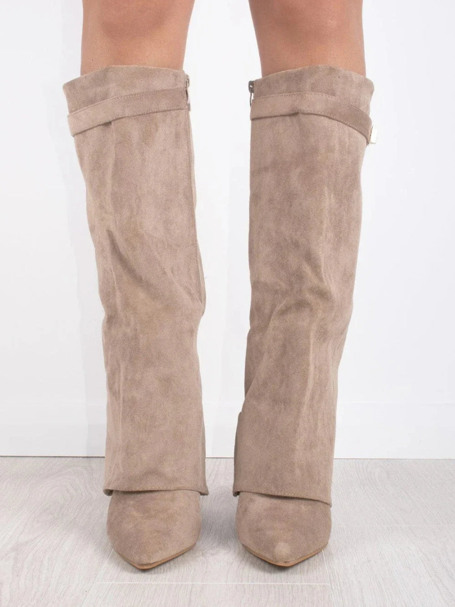 - Women’s Buckle Thigh-High Boots