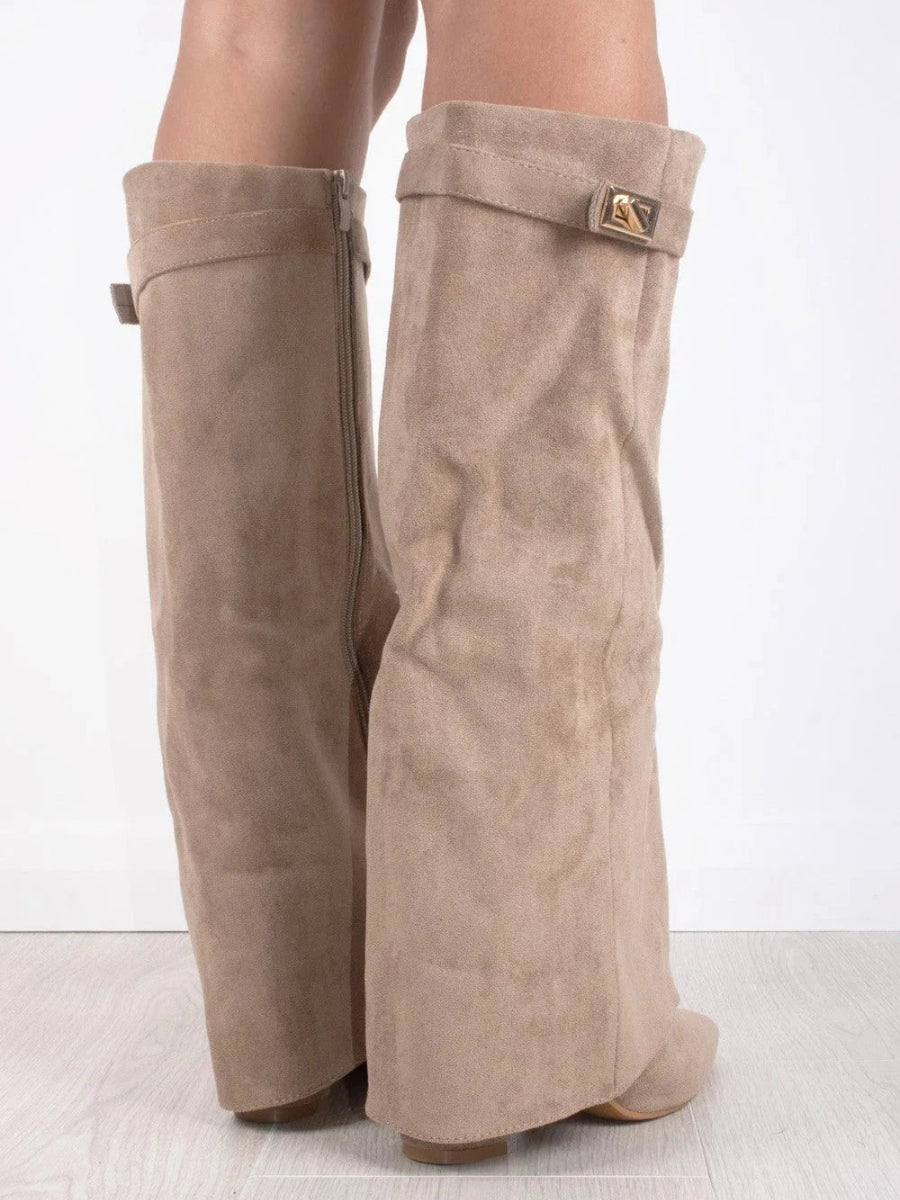 - Women’s Buckle Thigh-High Boots