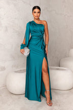 - Women’s One Shoulder Slit Dress Maxi