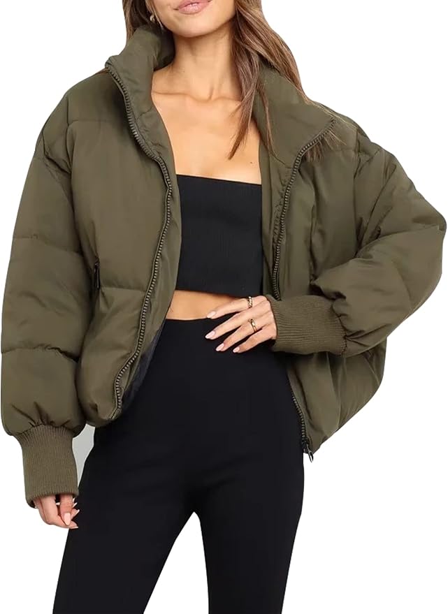 - Women’s Winter Puffer Jacket Zip Up