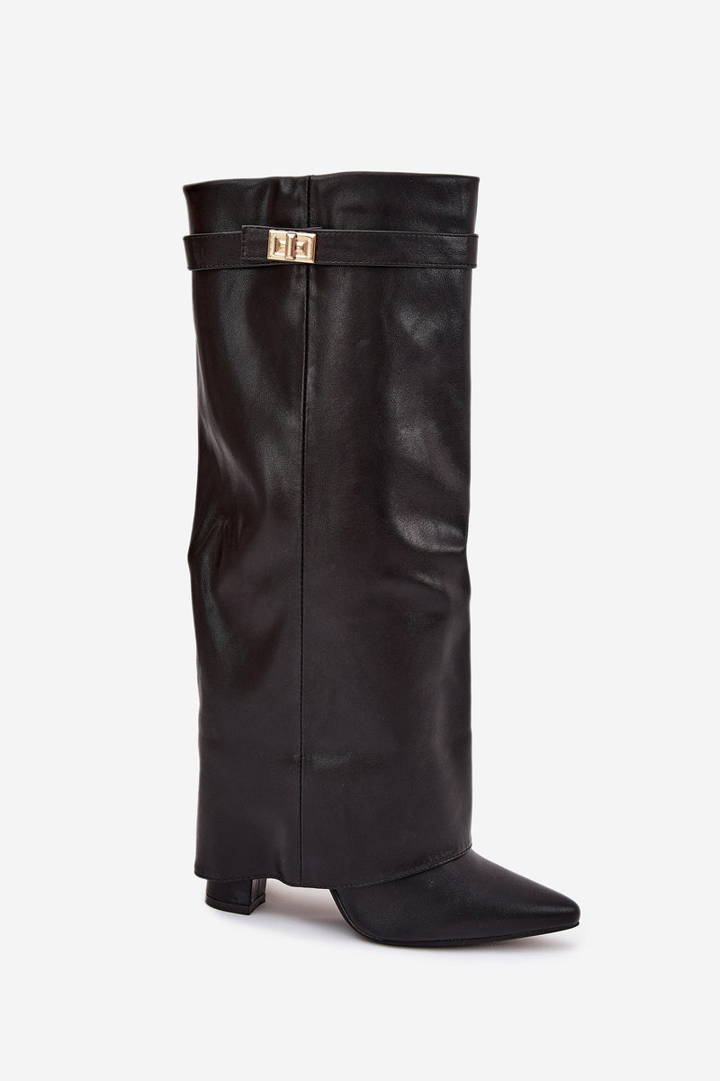 Women’s Buckle Thigh-High Boots
