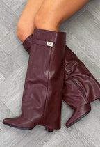 Women’s Buckle Thigh-High Boots