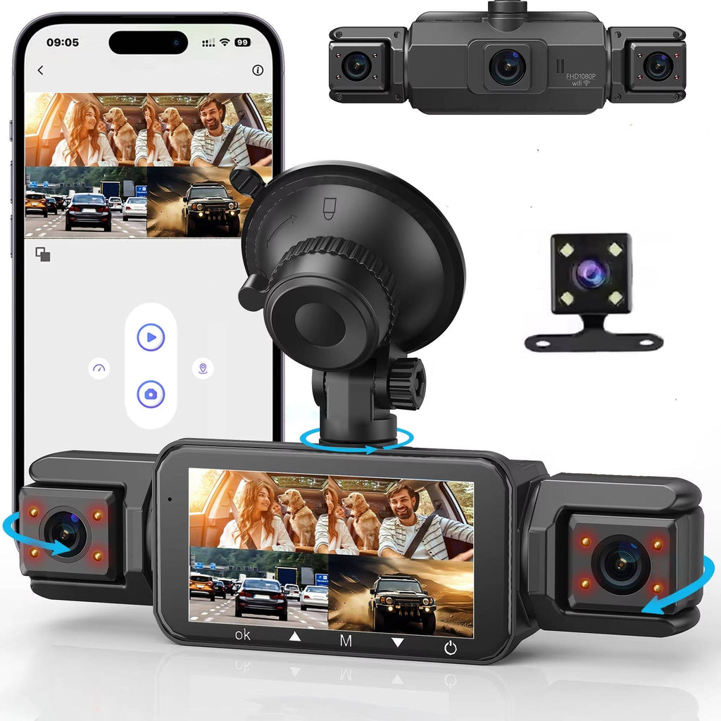- Premium Wireless Dash Cam – Night Vision & Dual Lens Recording