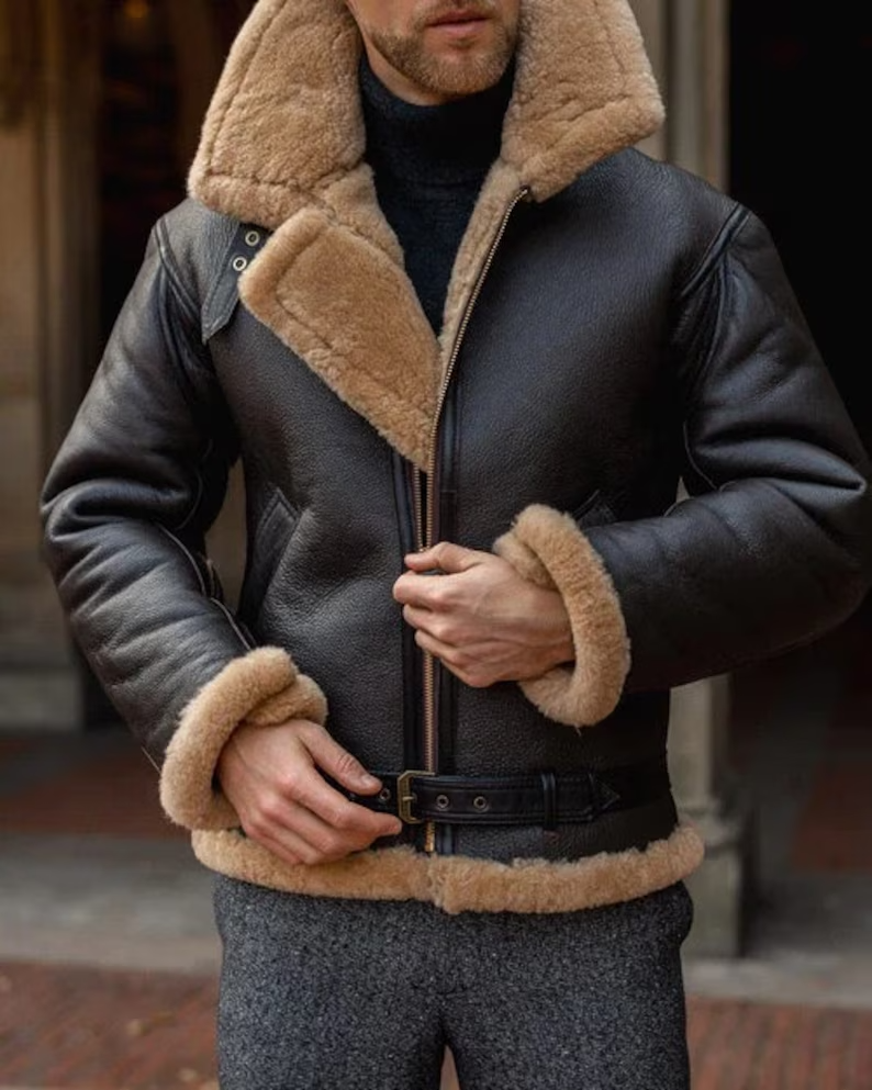 - The Aldrin Luxe Shearling Bomber Jacket