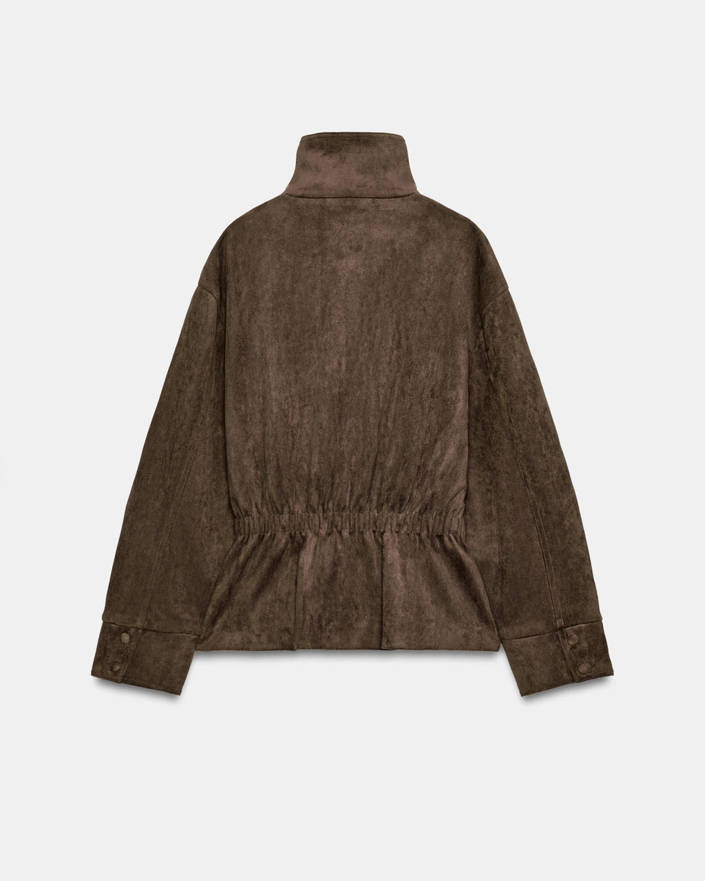 Belted Suede-Effect Jacket