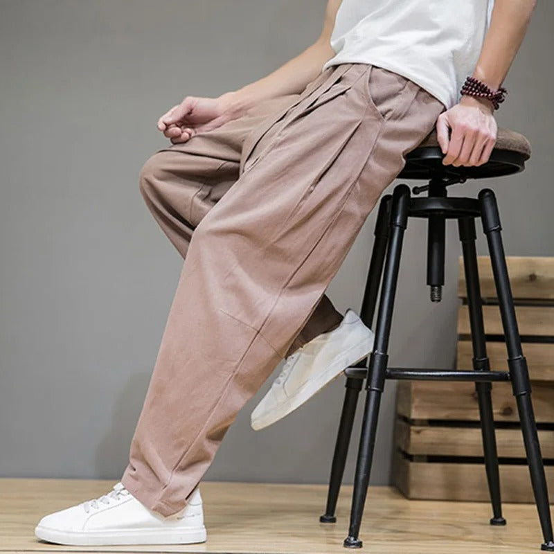 Men’s Cotton-Linen Sweatpants – Ultra-Soft Summer Lounge Pants