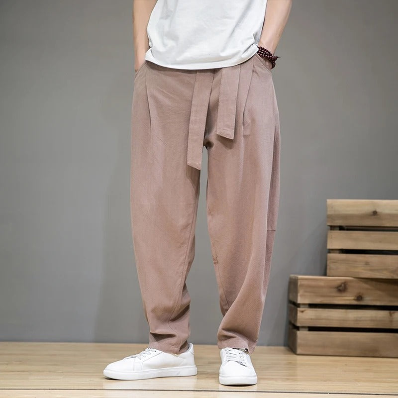 Men’s Cotton-Linen Sweatpants – Ultra-Soft Summer Lounge Pants