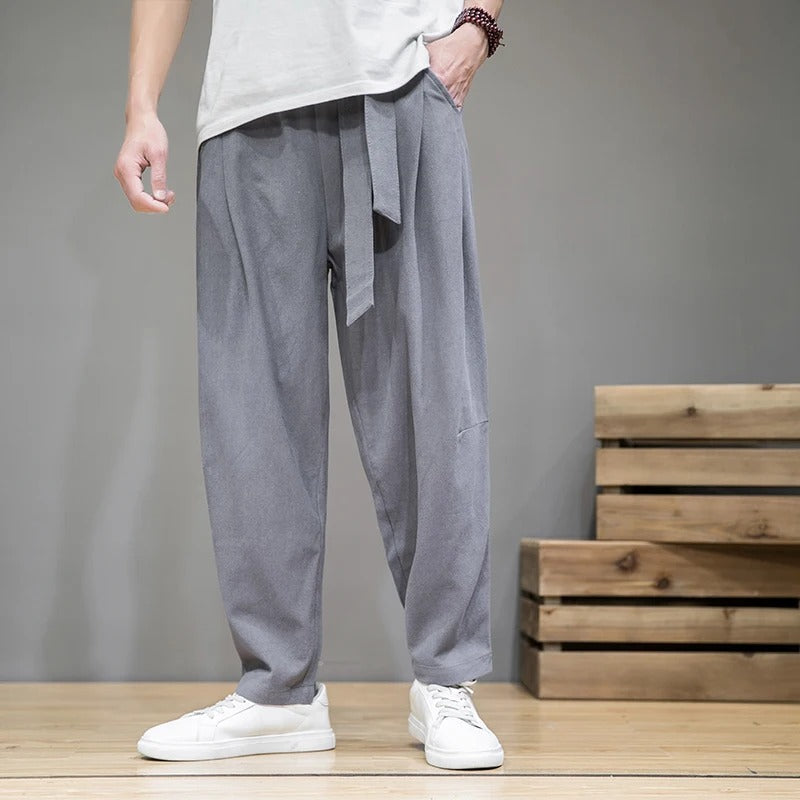 Men’s Cotton-Linen Sweatpants – Ultra-Soft Summer Lounge Pants
