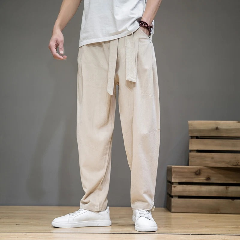 Men’s Cotton-Linen Sweatpants – Ultra-Soft Summer Lounge Pants