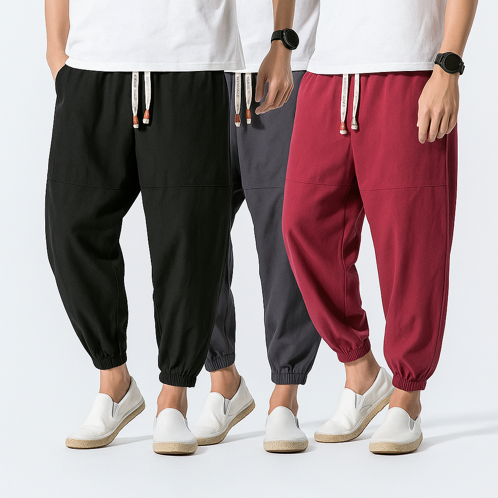 - Yoshika Loose-Fit Drawstring Trousers