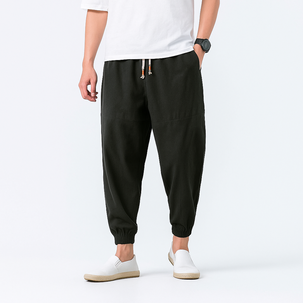- Yoshika Loose-Fit Drawstring Trousers