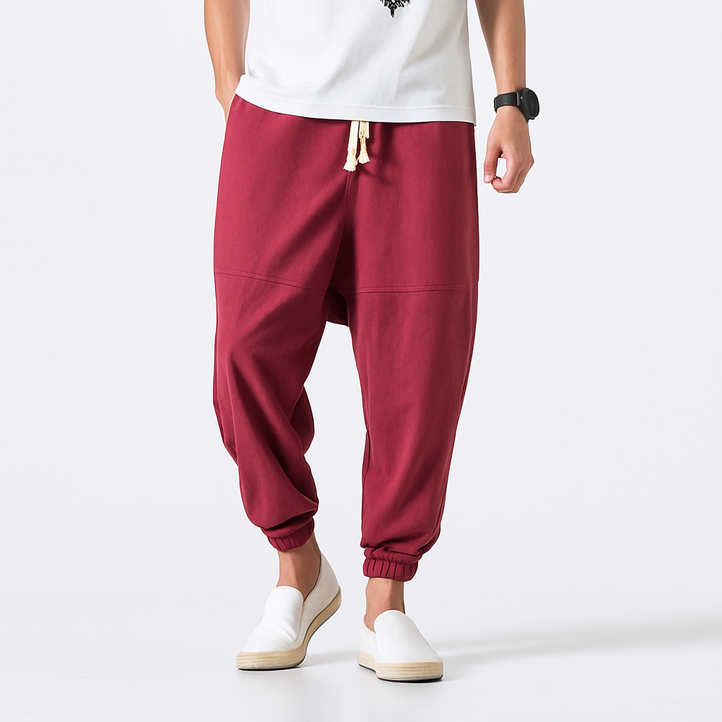 - Yoshika Loose-Fit Drawstring Trousers
